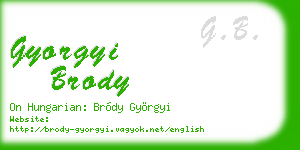 gyorgyi brody business card