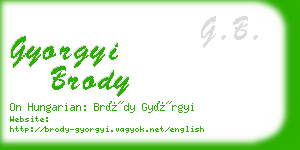 gyorgyi brody business card